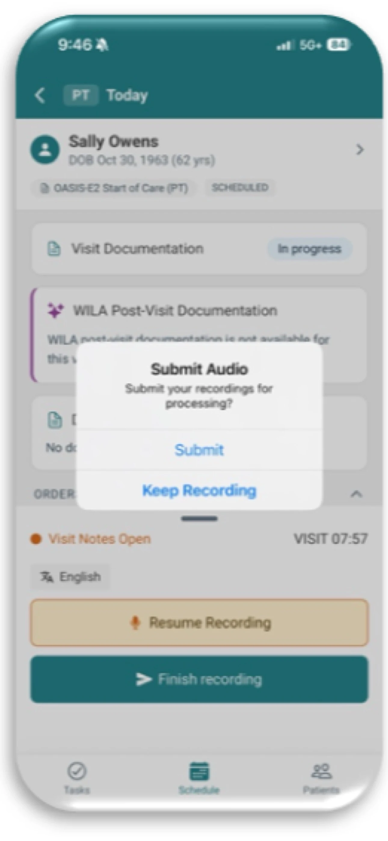 WellSky Scribe screenshot