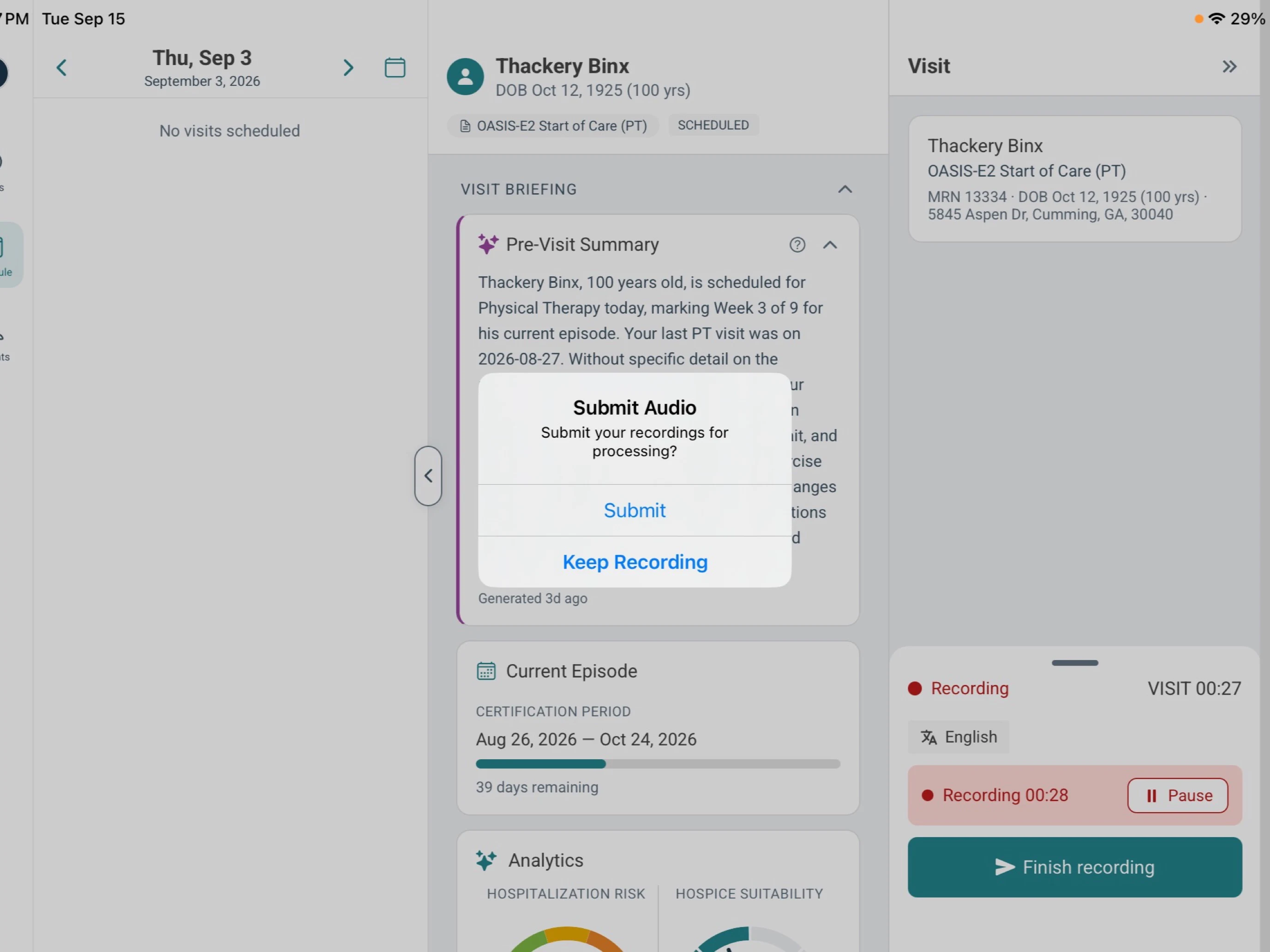 WellSky Scribe screenshot